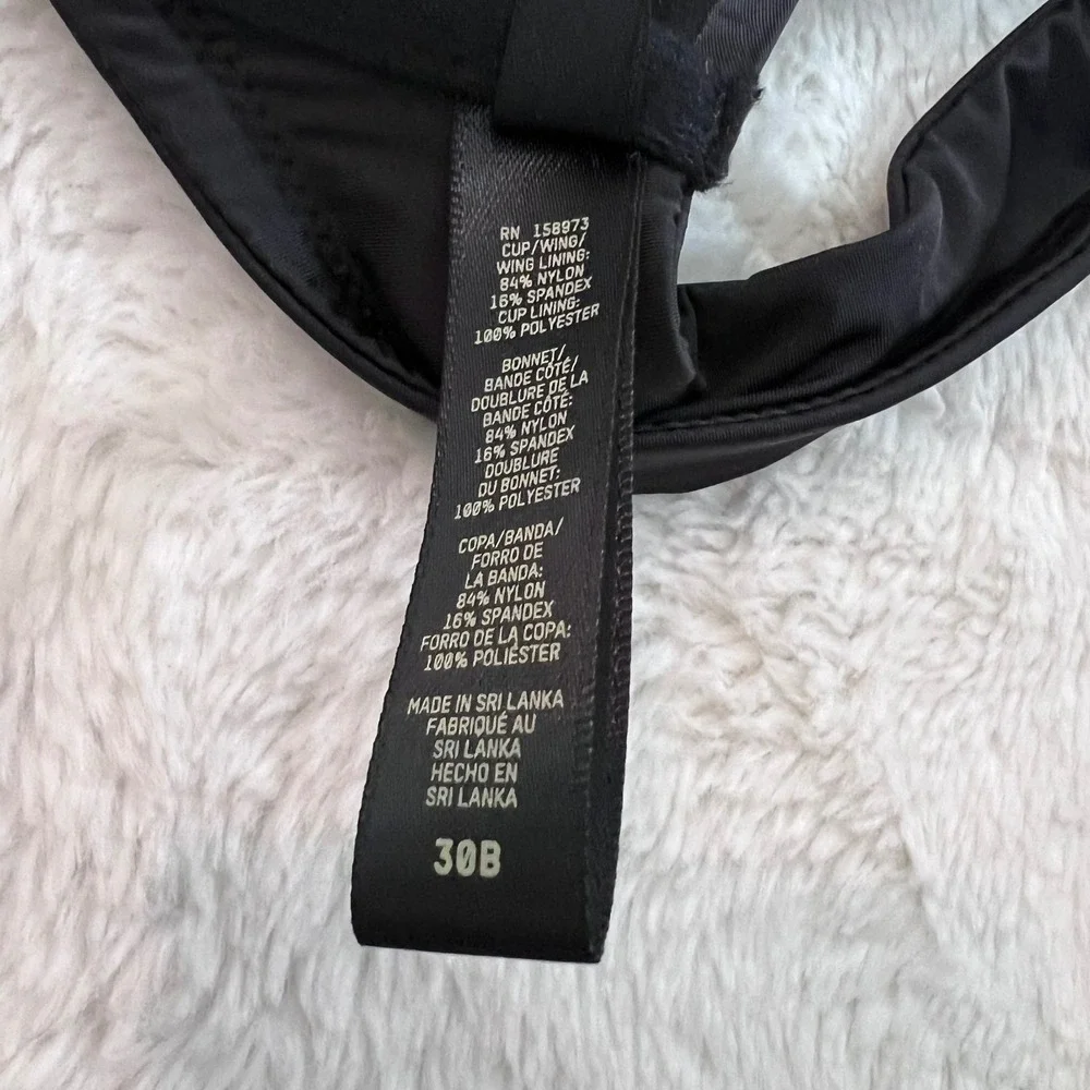 SKIMS Ultimate Push Up Front Closure‎ Bra Onyx Black BA-PLG-4376 Womens 30B NWT - Picture 8 of 11